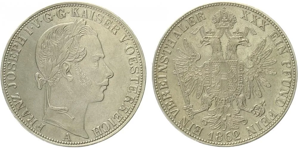 Rakouská a spolková měna, 1857 - 1892 — 1