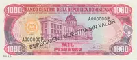 Dominikánská republika, 1000 Pesos Oro 1996, P.158s1