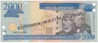 Dominikánská republika, 2000 Pesos Oro 2004, P.174s3