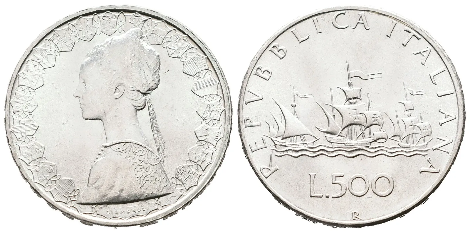Itálie, 500 Lira 1967