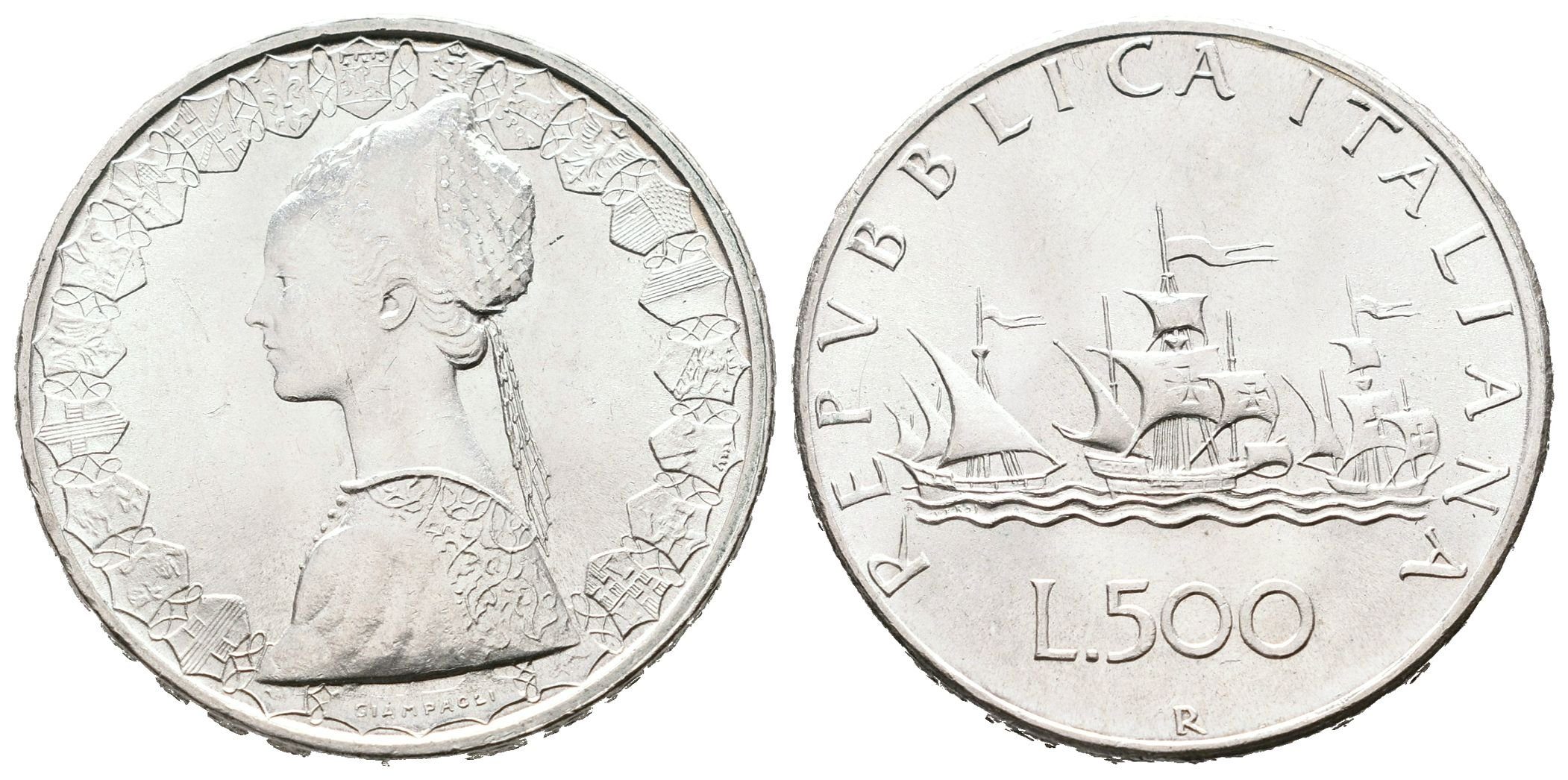 Itálie, 500 Lira 1967