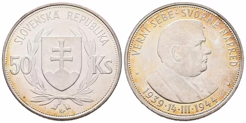 50 Koruna 1939 - Jozef Tiso