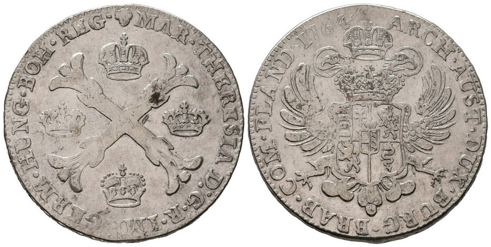 Marie Terezie, Tolar křížový 1764, Brusel
