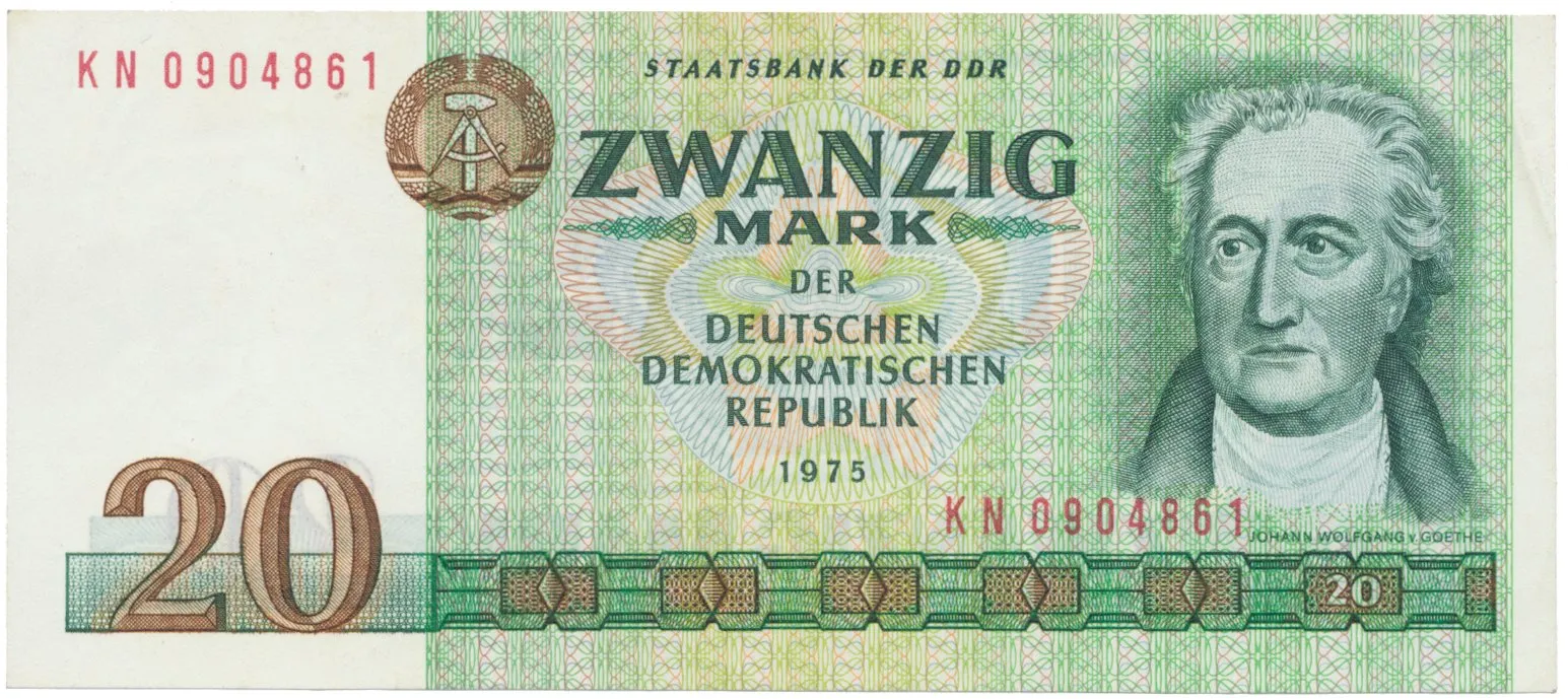 Německo - NDR, 20 DM 1975, II. vydání (1986), Ros.362c