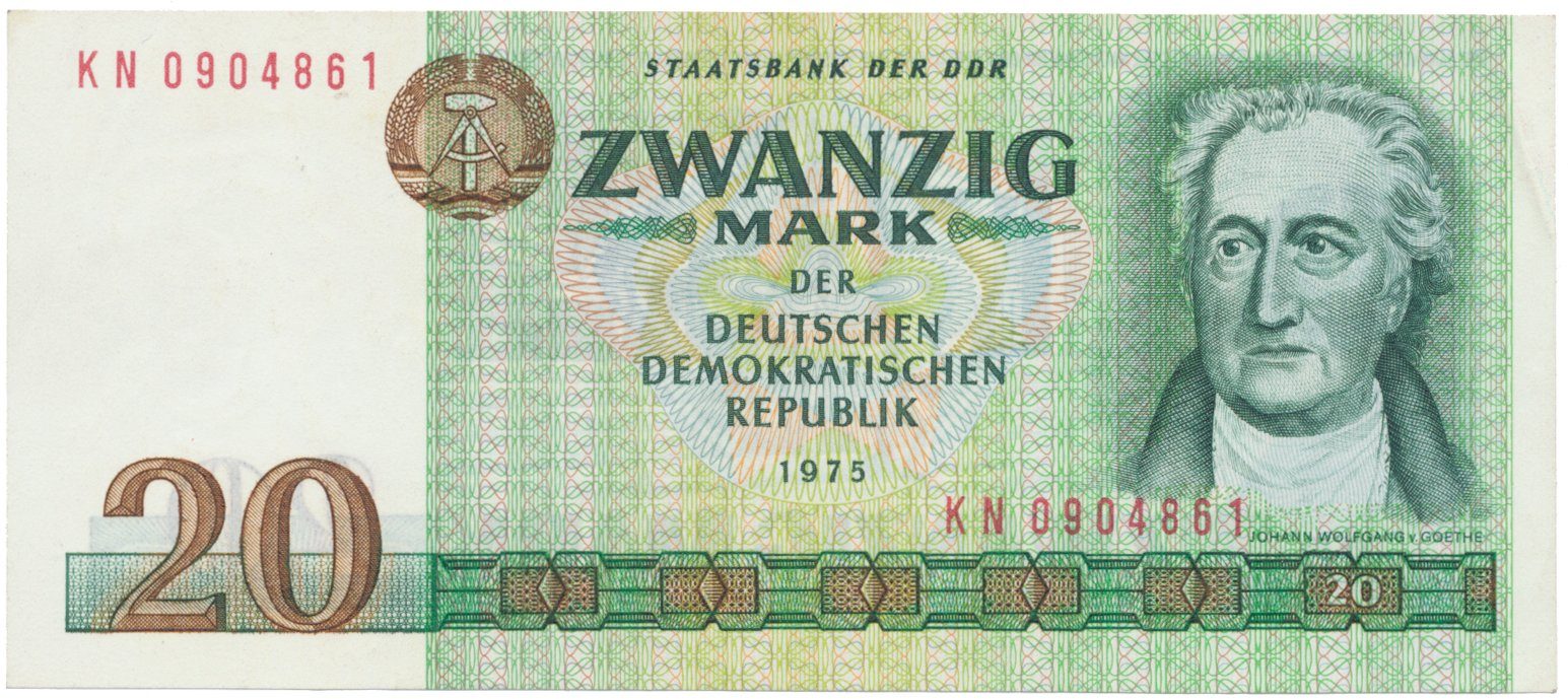 Německo - NDR, 20 DM 1975, II. vydání (1986), Ros.362c