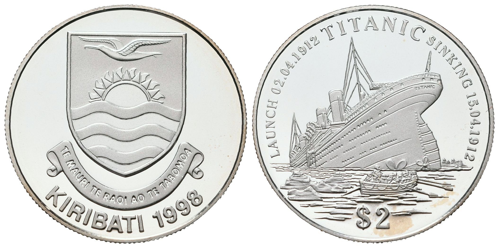Kiribati, 2 Dollars 1998 - Titanic