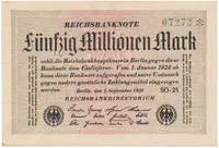 Německo, 50 Millionen Mark 1923, Ro.108d