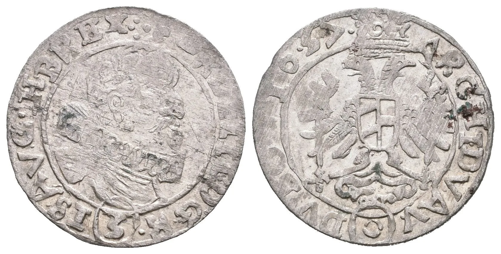 3 Krejcar 1637, Olomouc-Sonnenschein, Hal.937, pěkná zachovalost, zbytky lesku, — 1