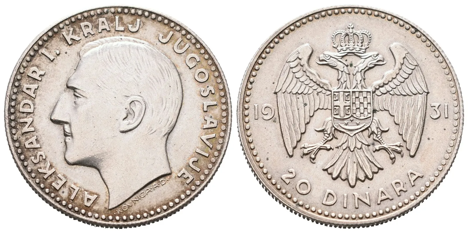 Jugoslávie, 20 Dinar 1931