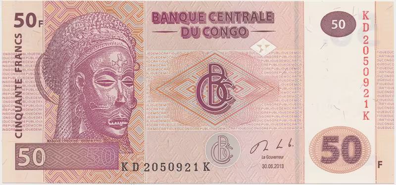 Kongo Dem. Republika, 50 Francs 2013, tisk HdM, P.97b