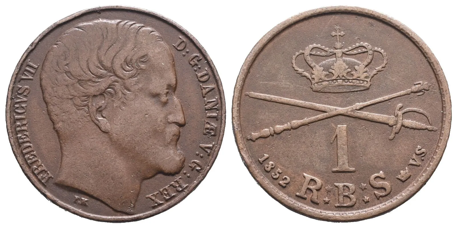 Dánsko, 1 Šilink 1852