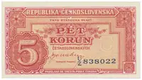 5 Koruna b.d. (1945), Hej.70a.S1