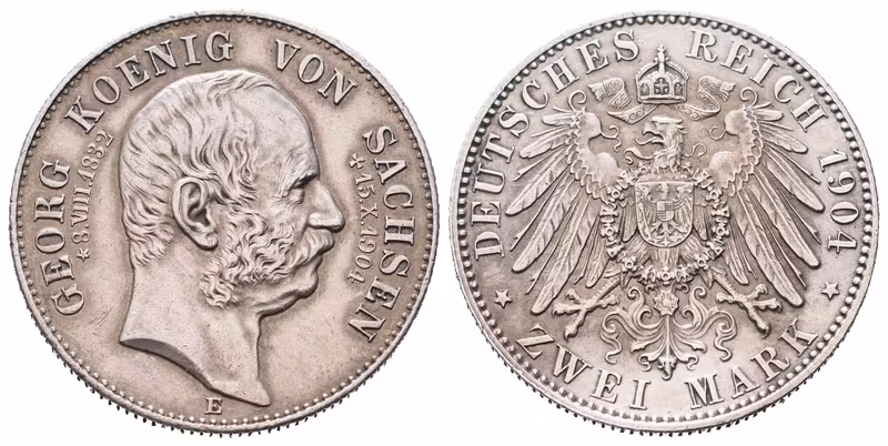 Sasko, 2 Marka 1904 E - Úmrtní