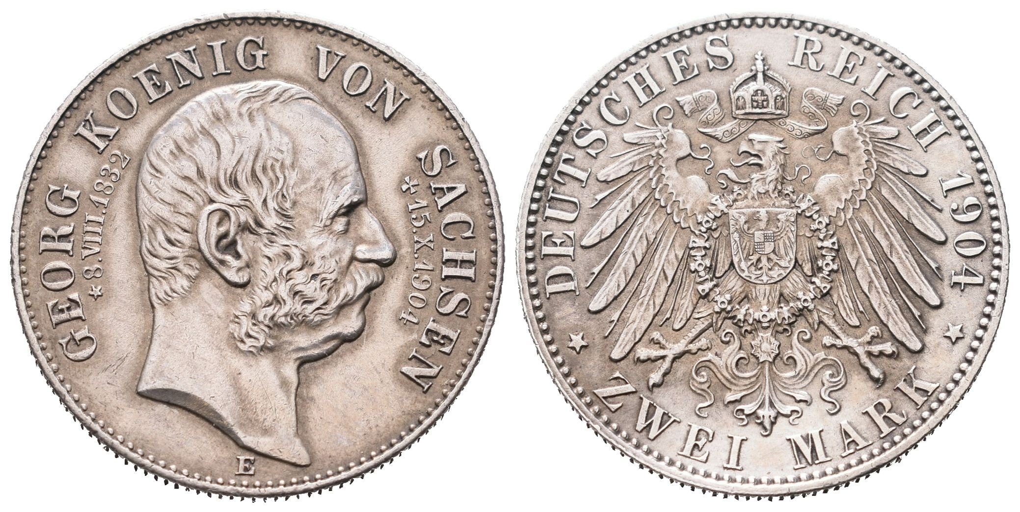 Sasko, 2 Marka 1904 E - Úmrtní