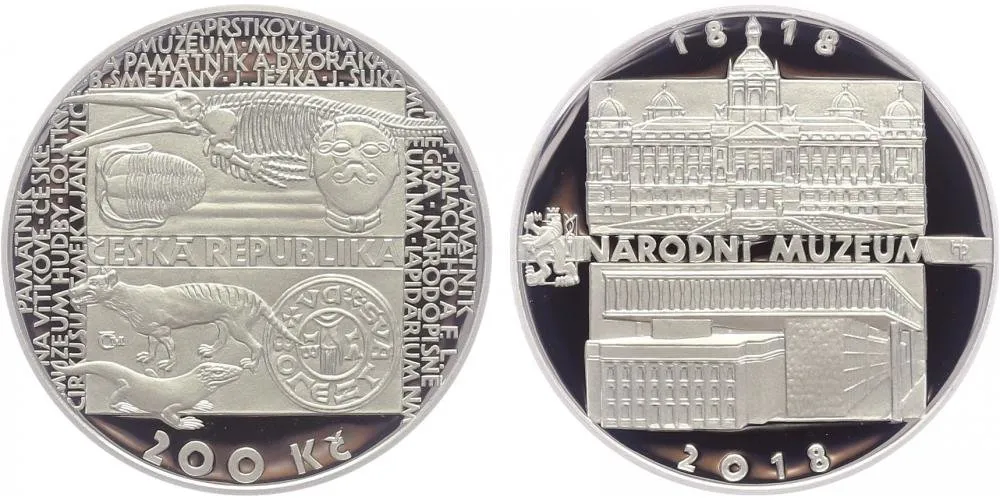 200 Kč 2018 - Založení Národního muzea, PROOF