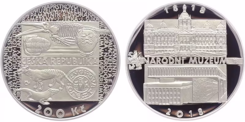 200 Kč 2018 - Založení Národního muzea, PROOF