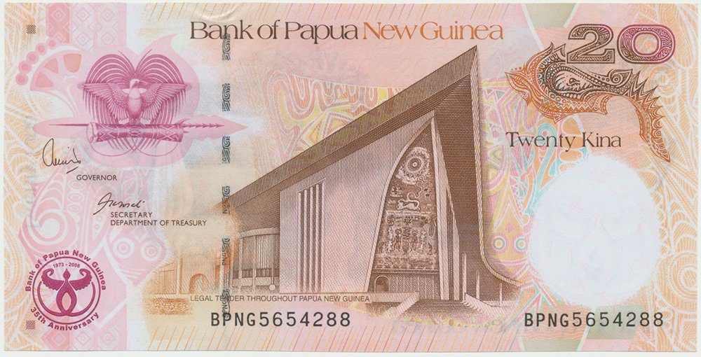 Papua Nová Guinea, 20 Kina 2008, P.36