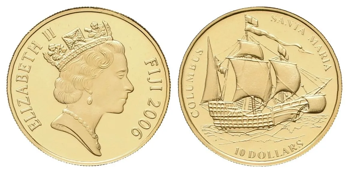 10 dolarů - 2006 - Au 1,24 g - 999.9/1000 - Santa María
