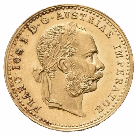 Dukát 1880, krásná zachovalost, ražební lesk, patina,