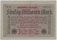 Německo, 50 Millionen Mark 1923, Ro.108b
