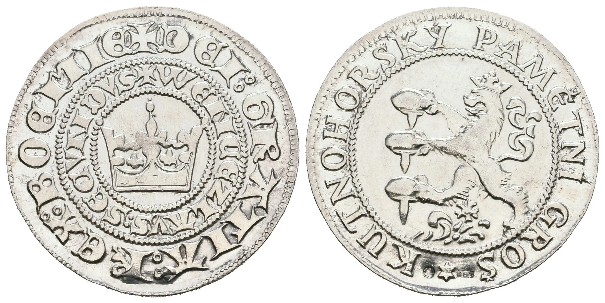 AR Žeton b.l. - Kutnohorský pamětní groš. Ag 0,987, 27 mm (3,98 g) — 1