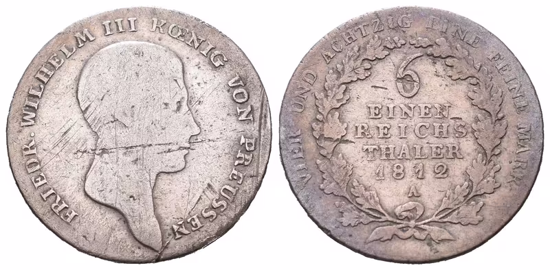Prusko, 1/6 Tolaru 1812 A