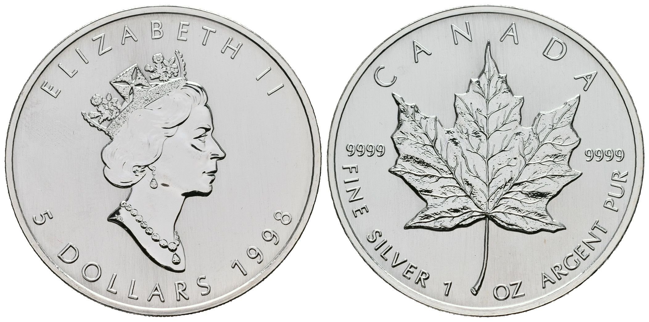 Kanada, 5 Dollars 1998 - Maple Leaf