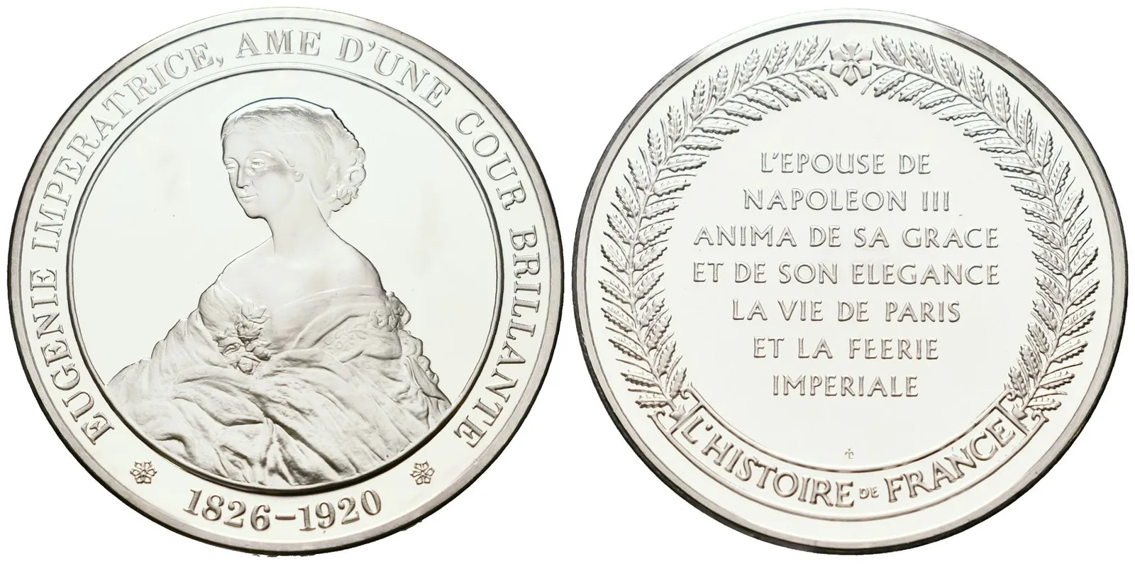 Francie - AR Medaile b.l. - Eugénie, impératrice
