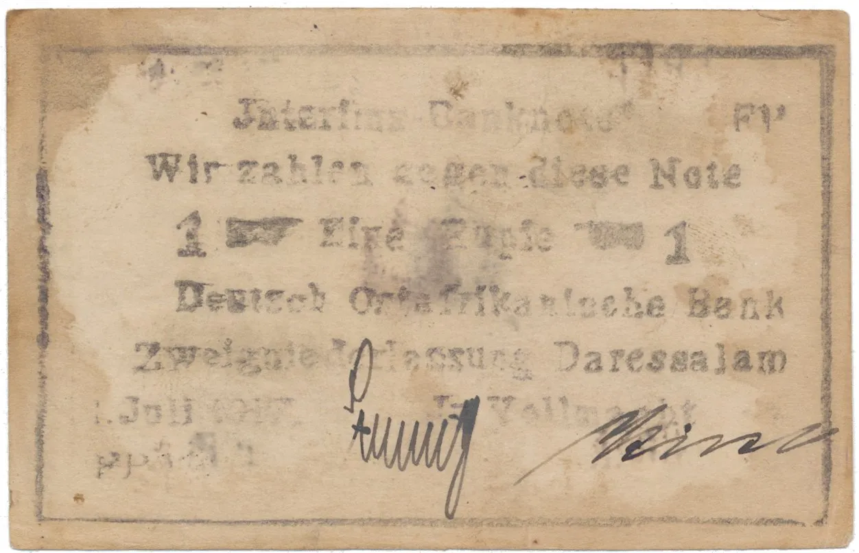 Německá Východní Afrika, 1 Rupie 1. 7. 1917, R.936d