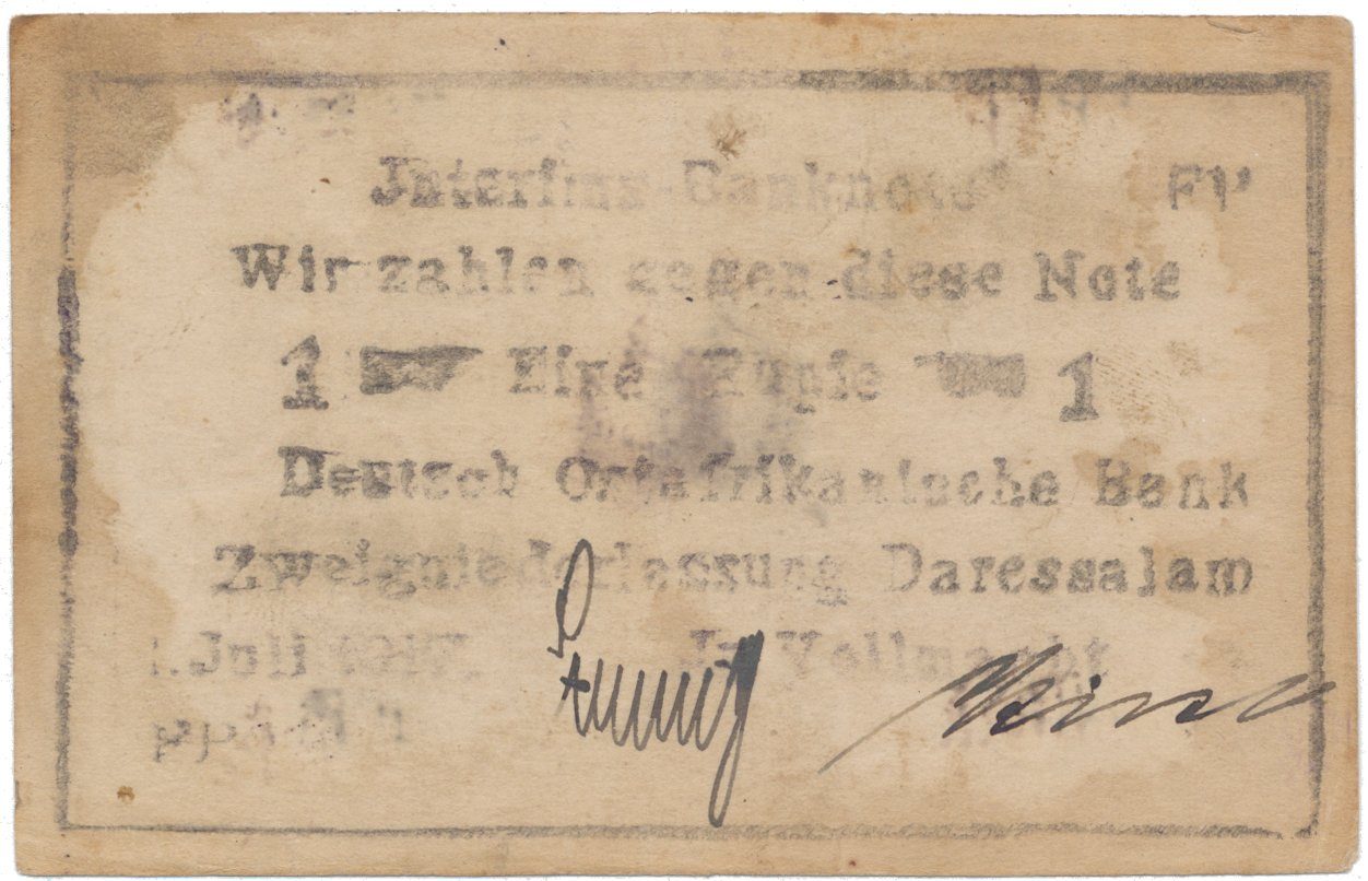 Německá Východní Afrika, 1 Rupie 1. 7. 1917, R.936d