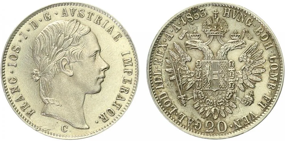 Konvenční měna, 1848 - 1857 — 1