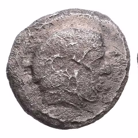 Drachma, Stylizovaná hlava s čelenkou vpravo / Kůň zprava, nad ním hvězda, pod ním torques,