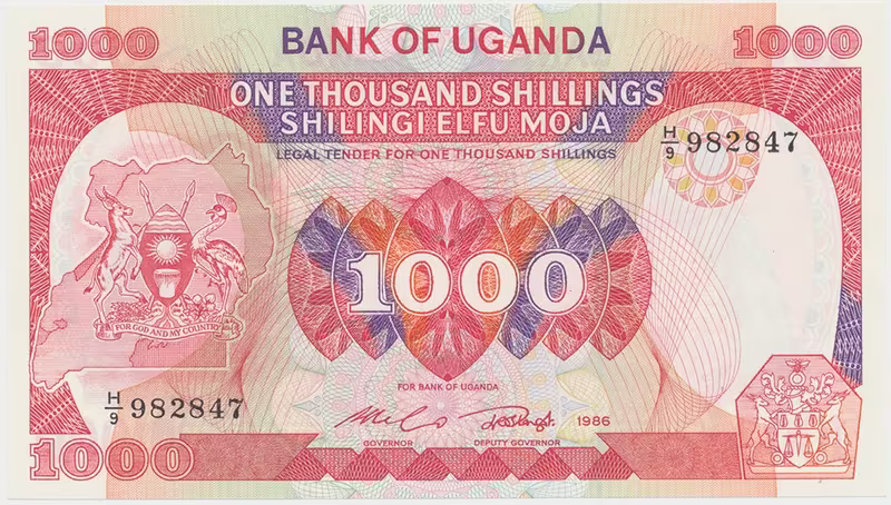 Uganda, 1000 Shillings 1986, P.26