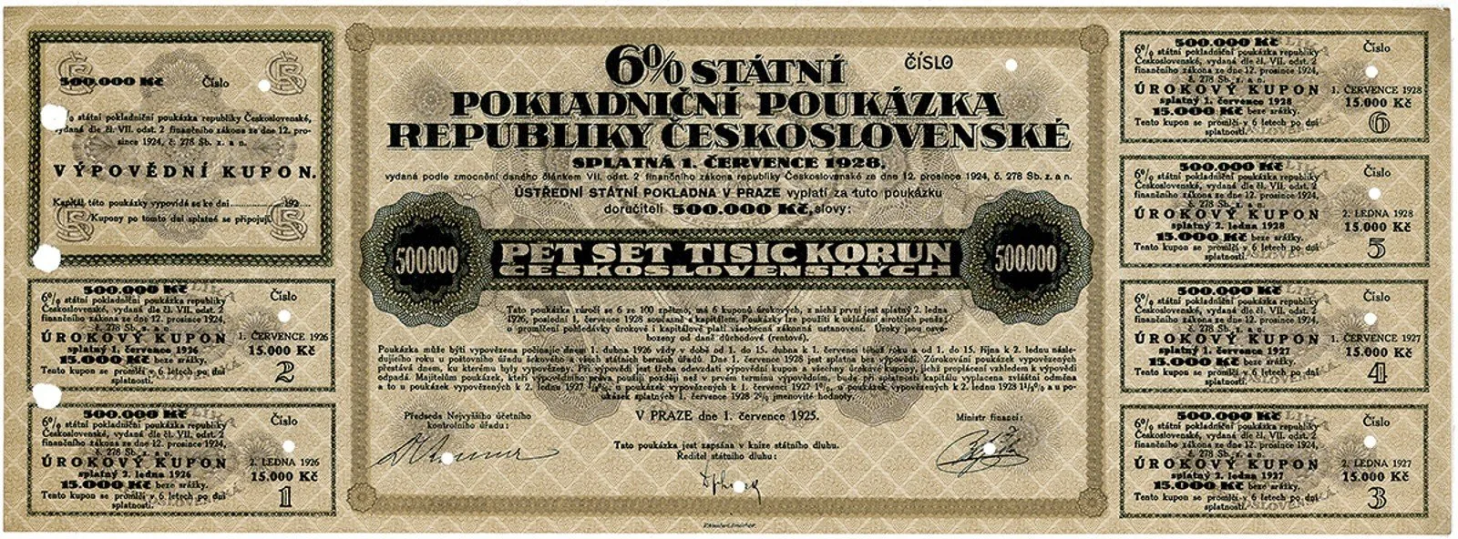 Státní pokladniční poukázky, 1919 - 1939 — 1