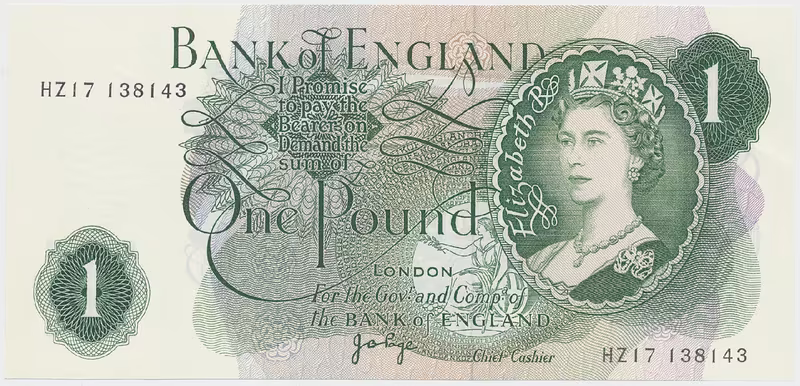 Velká Británie, 1 Pound (1970~1977), Page, P.374g