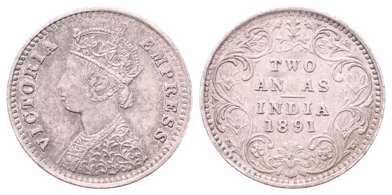 Indie, 2 Anna 1891