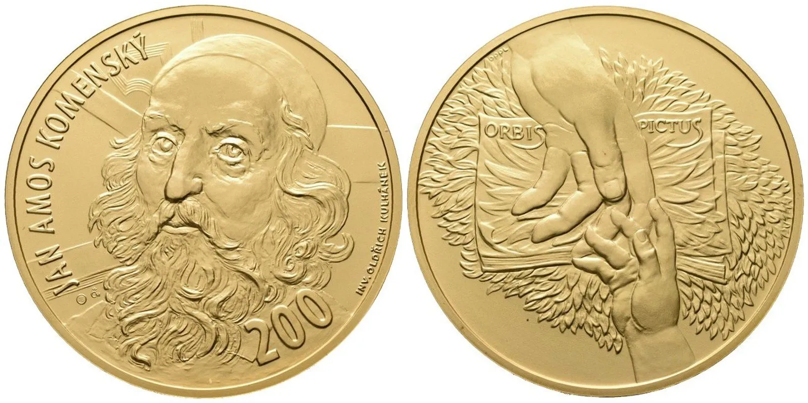 Medaile 2014 - 40 Dukát Jan Ámos Komenský