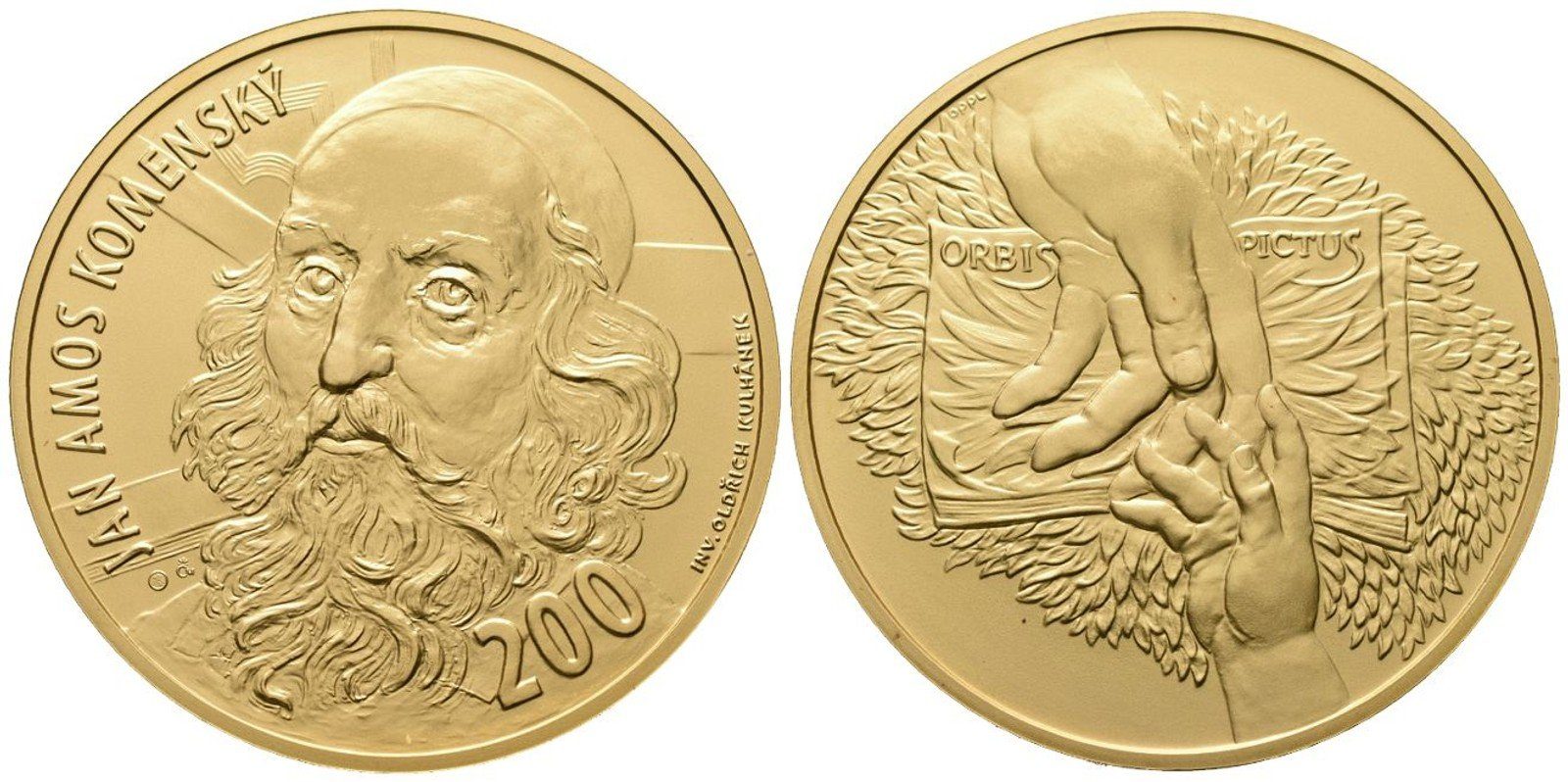 Medaile 2014 - 40 Dukát Jan Ámos Komenský