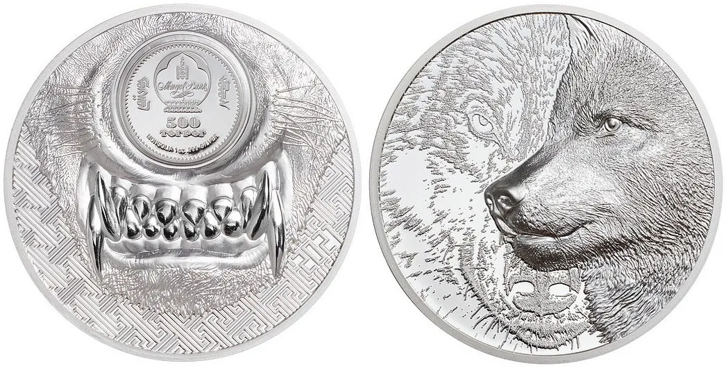 Mongolsko, 500 Tugrik 2021 - Mystic Wolf