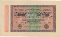 Německo, 20000 Mark 1923, Ro.84g
