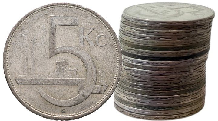 Soubor mincí 5 Koruna 1928 - 1929