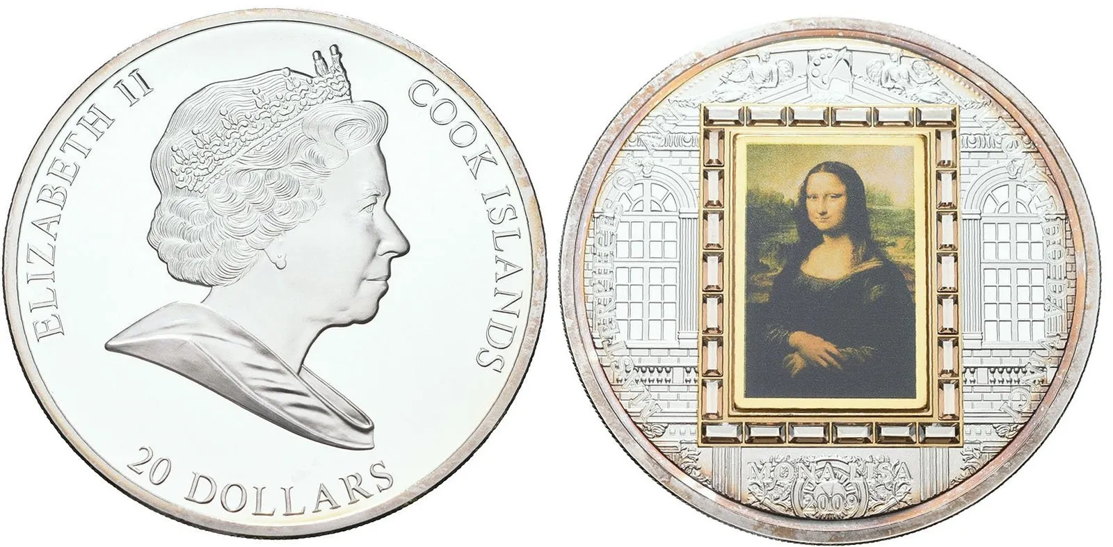 Cook Islands, 20 Dollars 2009 - Mona Lisa