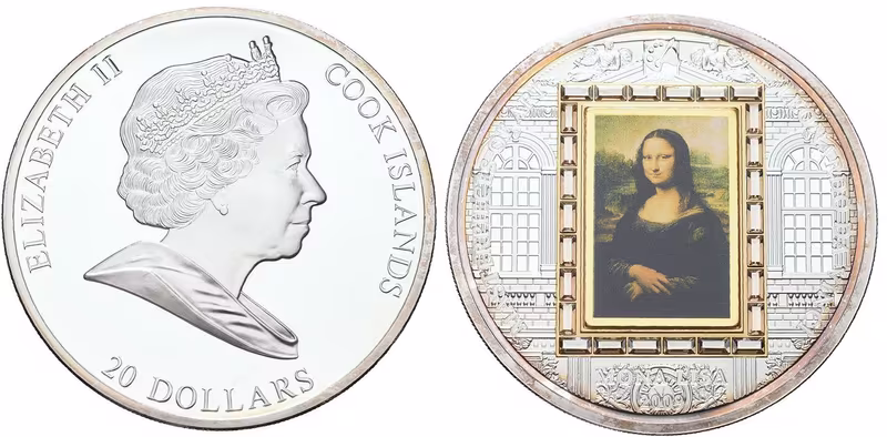 Cook Islands, 20 Dollars 2009 - Mona Lisa