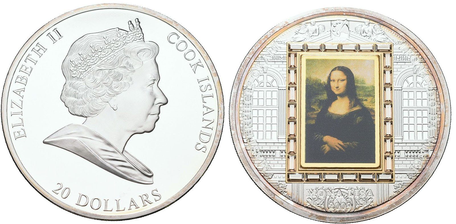 Cook Islands, 20 Dollars 2009 - Mona Lisa