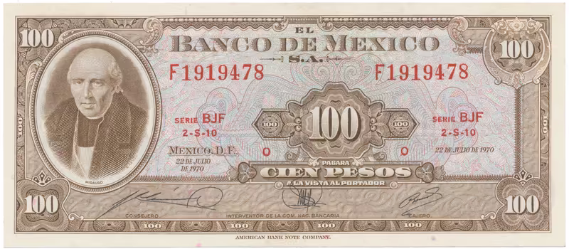 Mexiko, 100 Pesos 1970, P.61e