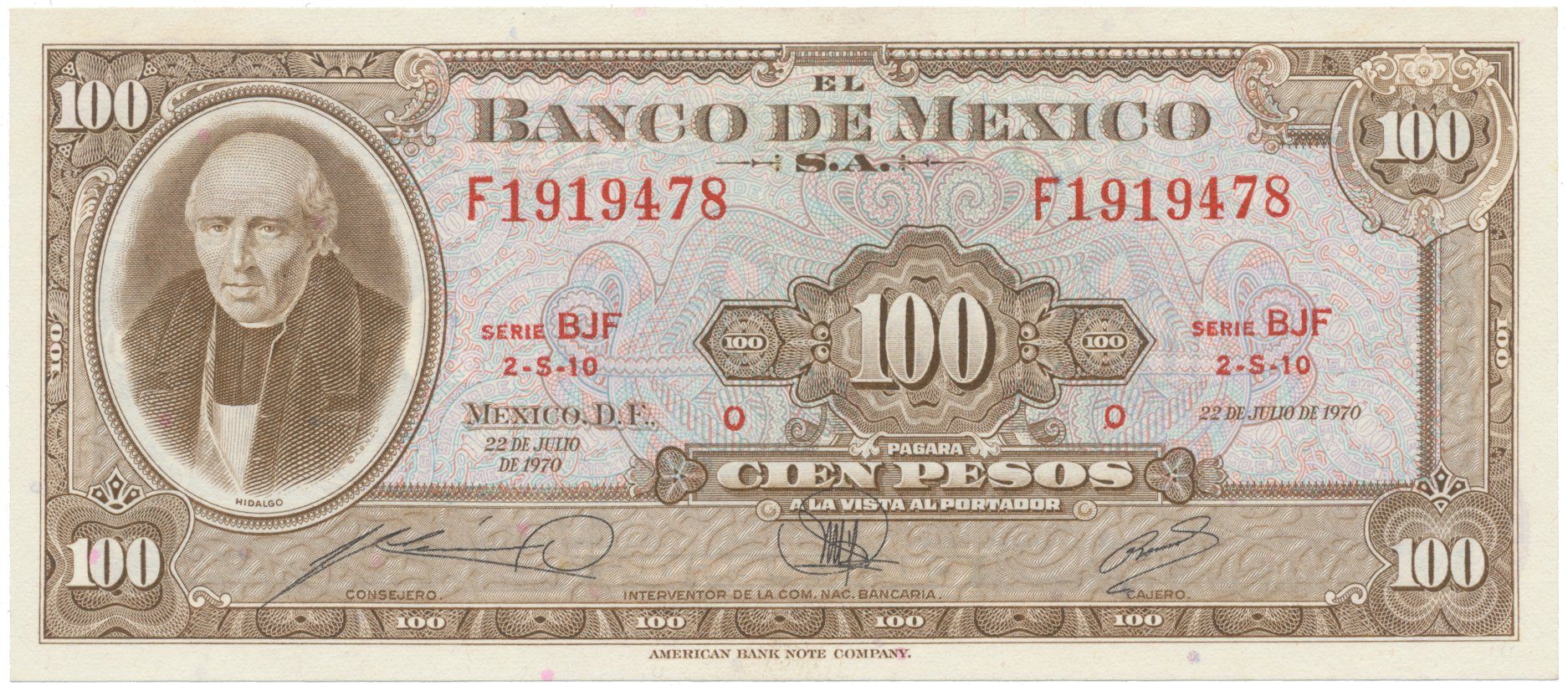 Mexiko, 100 Pesos 1970, P.61e