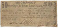 USA, Georgia, Savannah, 50 Cents  28. 4. 1862
