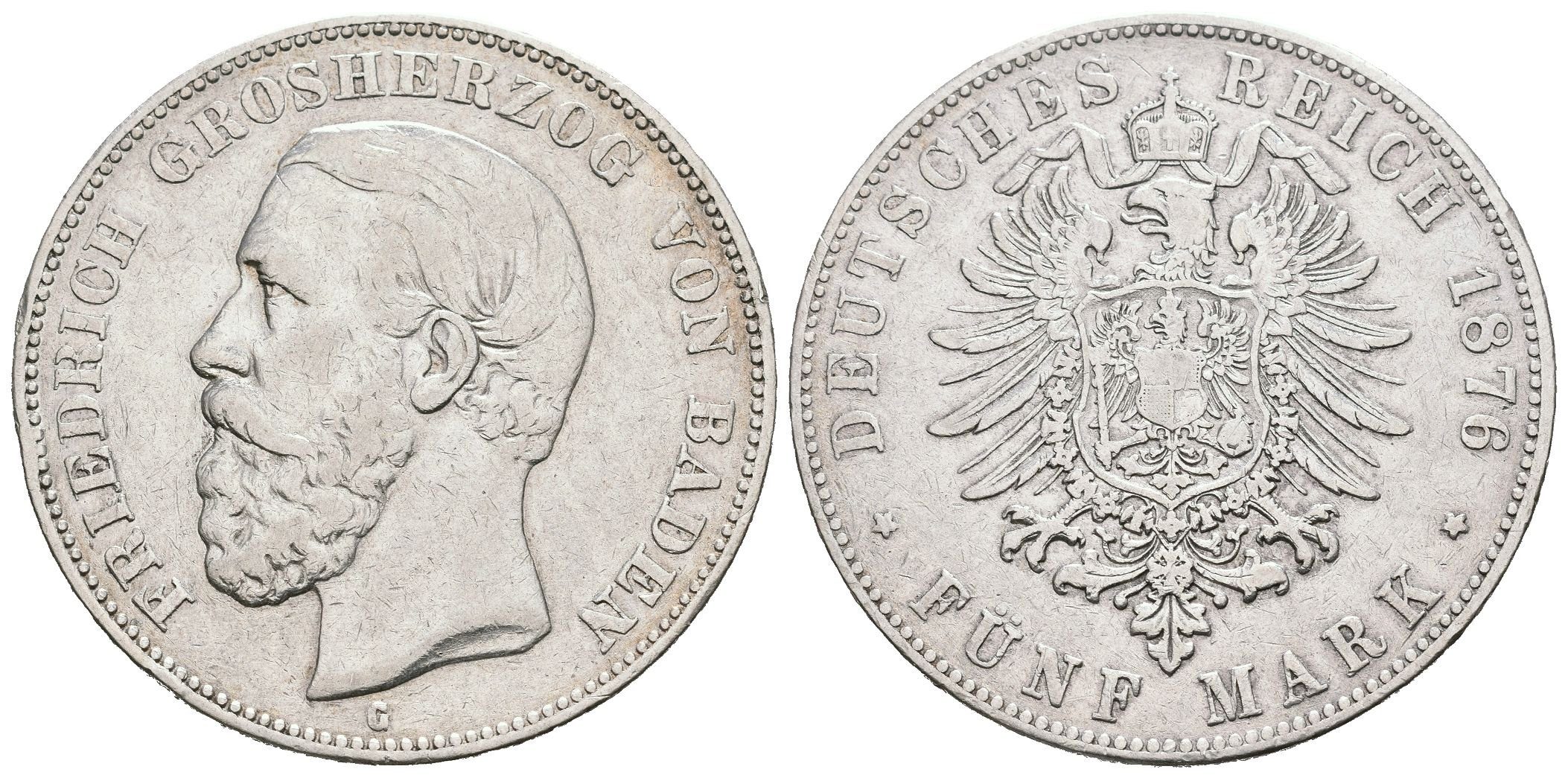 Baden, 5 Marka 1876 G
