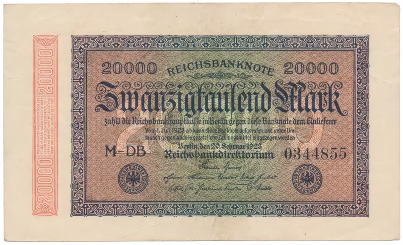 Německo, 20000 Mark 1923, Ro.84f