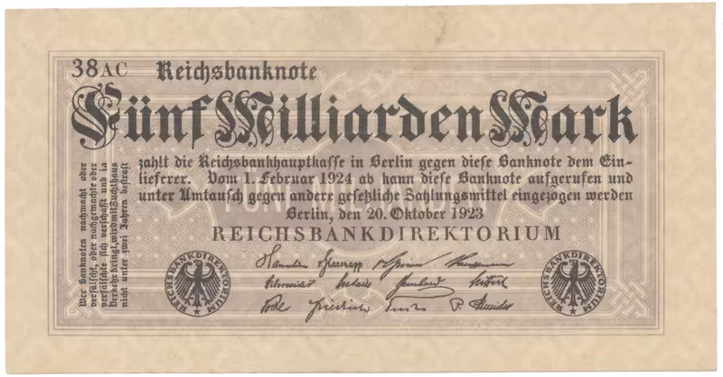 Německo, 5 Milliarden Mark 1923, Ro.120d